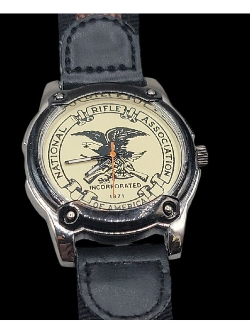 National Rifle Association Quartz Watch Collectors New Battery 8.5" 41mm Case - Picture 2 of 12